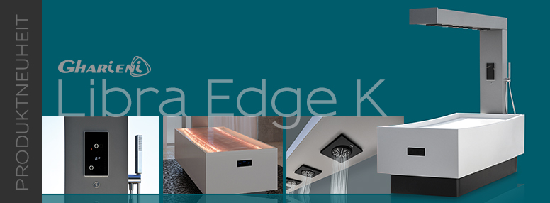 Gharieni Libra Edge K: Premium spa treatment table with sleek, modern design.