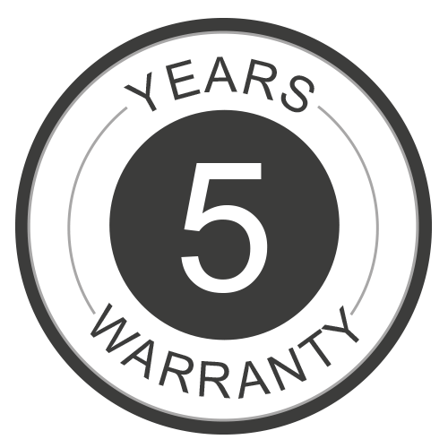 5-Year Warranty Badge for Gharieni Spa Equipment