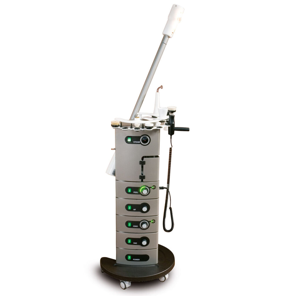 Luxurious spa treatment table with advanced features by Gharieni.