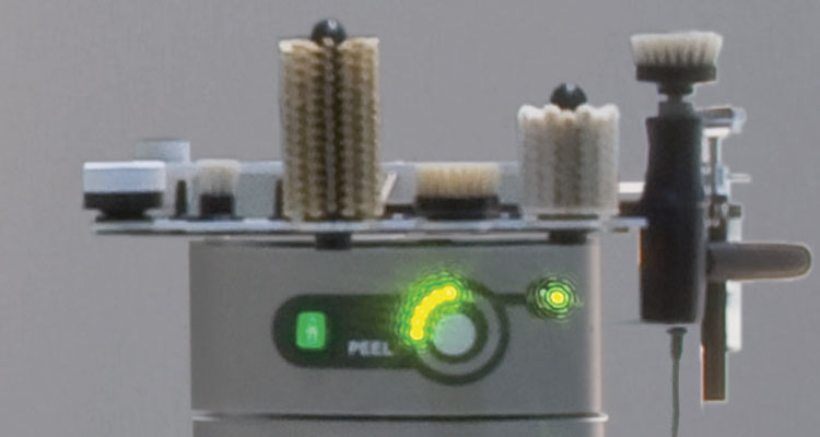 High-tech spa equipment with various brushes and control panel, Gharieni.