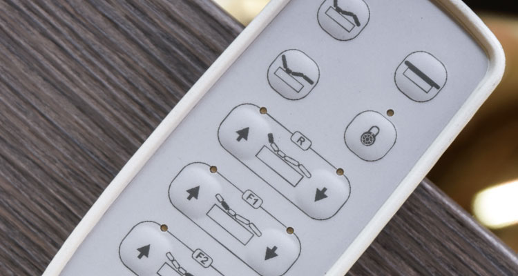 Remote control for adjustable spa treatment table by Gharieni.
