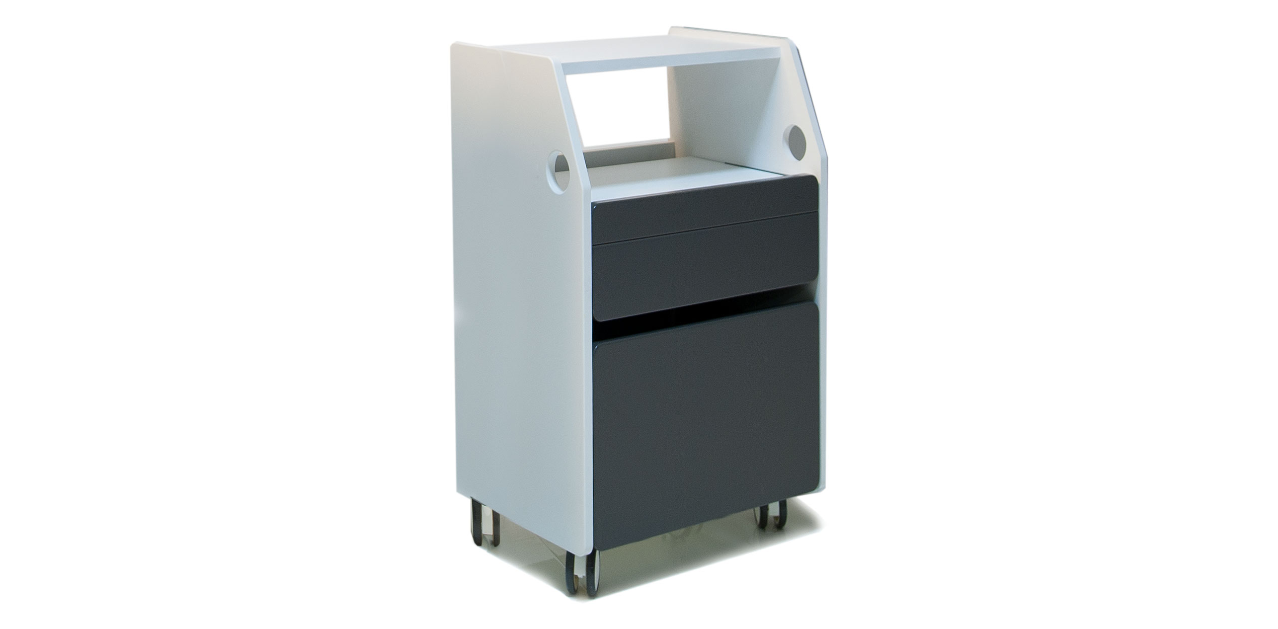 Modern spa equipment cabinet with sleek design, ideal for luxury wellness spaces.