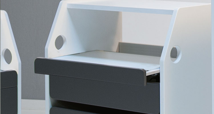 Modern spa equipment cabinet with sleek design for luxury treatment spaces.