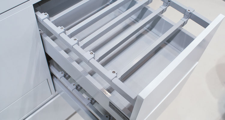 High-quality spa equipment drawer from Gharieni for luxury treatment settings.