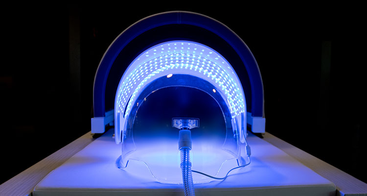 LED Light Therapy Device on Gharieni Spa Table - Premium Spa Equipment