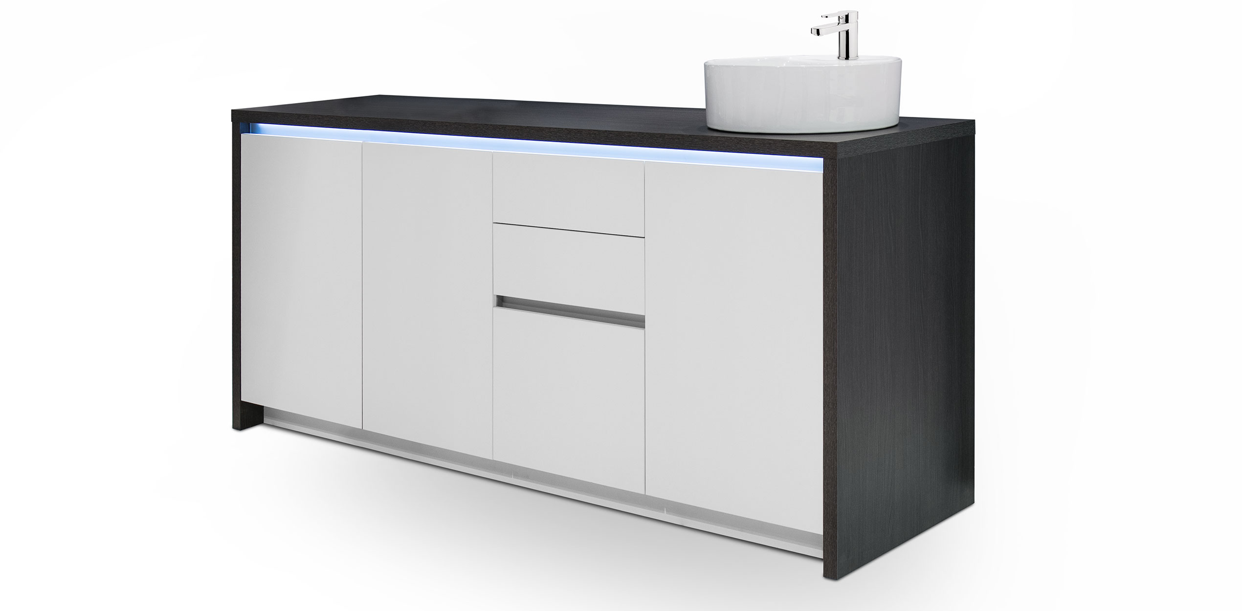 Gharieni luxury spa cabinet with sleek design and integrated sink for premium treatments.