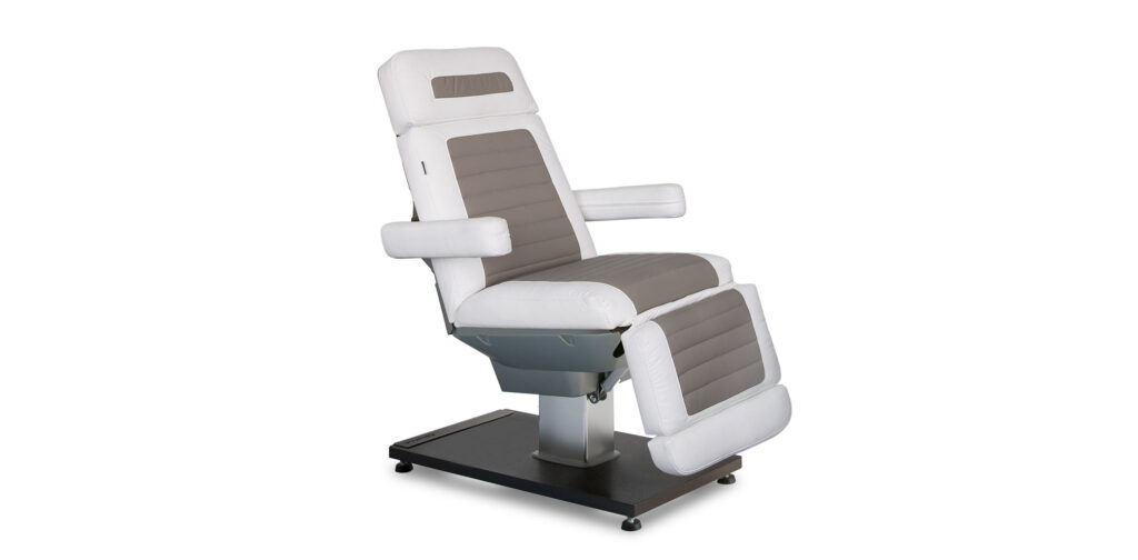 Premium spa treatment table with ergonomic design for luxury wellness.