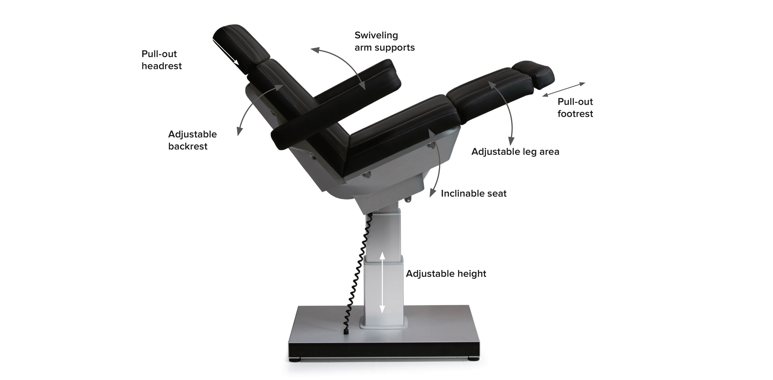 Gharieni premium treatment table with adjustable features and ergonomic design.