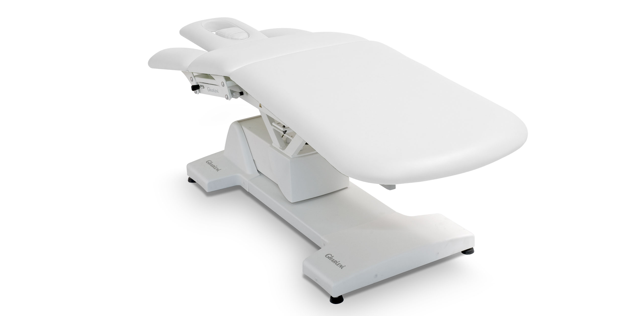 Gharieni premium treatment table, ergonomic design, luxury spa equipment.