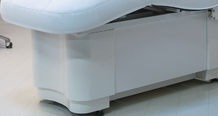 Gharieni spa treatment table, luxury design, high-quality wellness equipment.