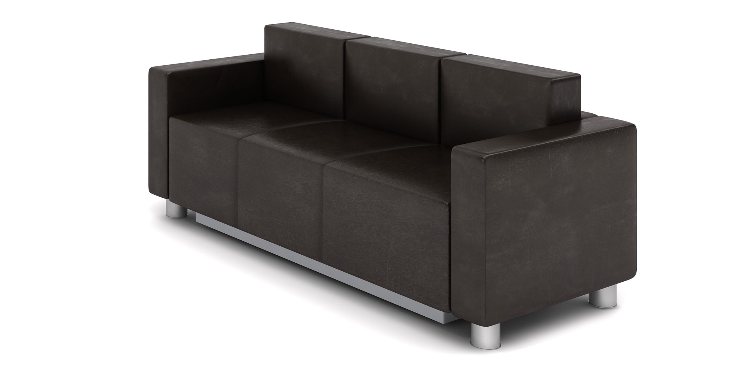 Luxurious black leather spa couch with modern design by Gharieni.