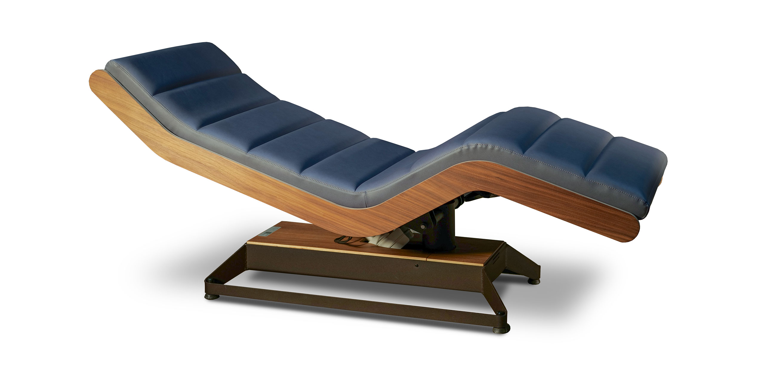 Gharieni luxury spa treatment table with ergonomic design and wooden finish.