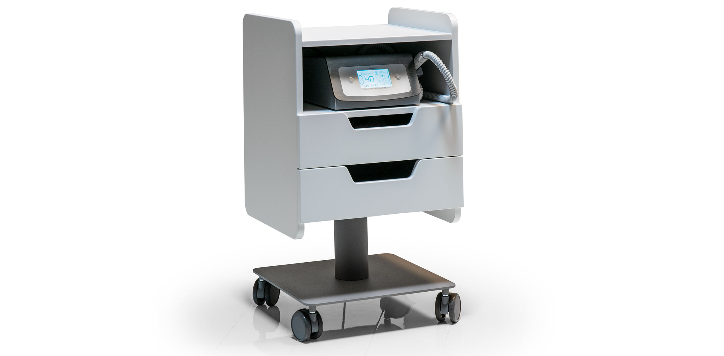 Gharieni premium spa equipment cart with sleek design and modern functionality.