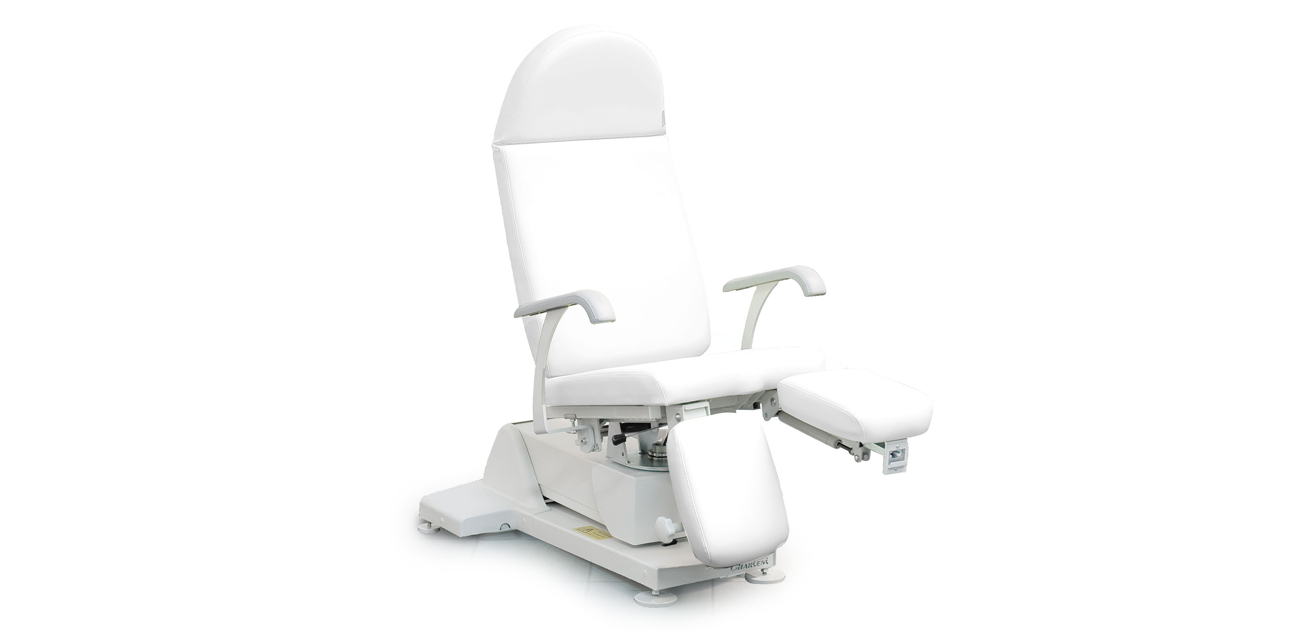 Premium Gharieni spa treatment table with adjustable features and sleek white design.