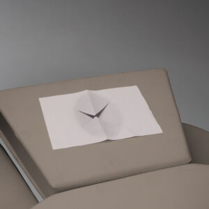 Gharieni luxury spa treatment table with hygienic headrest cover.
