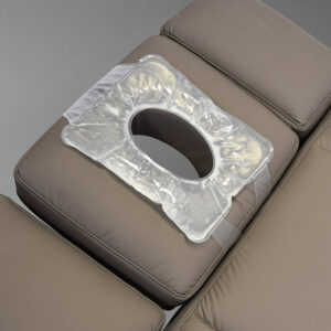 High-end spa treatment table with ergonomic cushion by Gharieni.