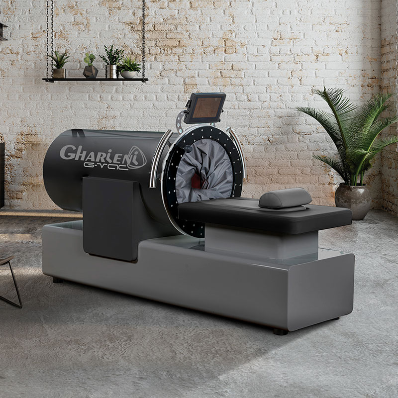 Gharieni premium treatment table in modern spa setting with sleek design.