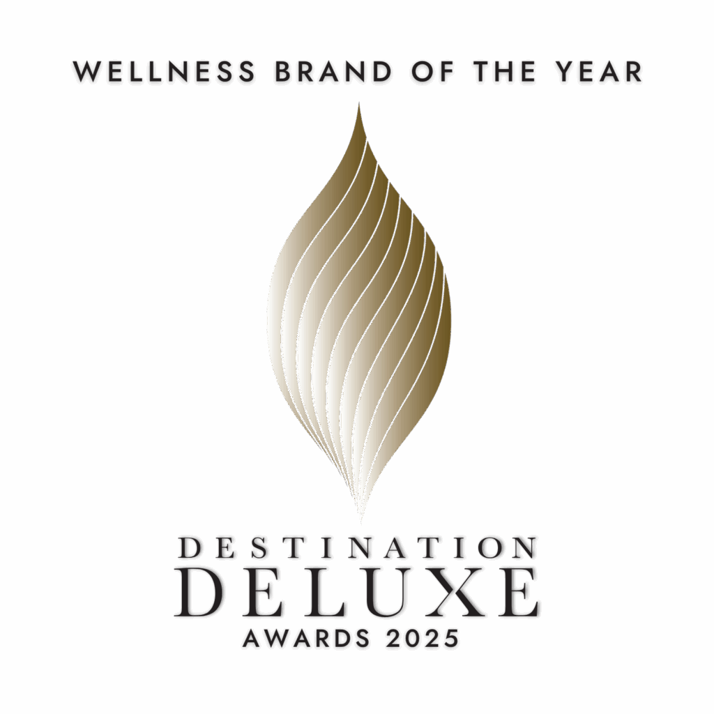"Destination Deluxe Award 2025 - Wellness Brand of the Year Logo"