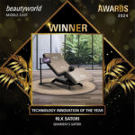 "Luxury RLX Satori treatment table by Gharieni, award-winning spa innovation."